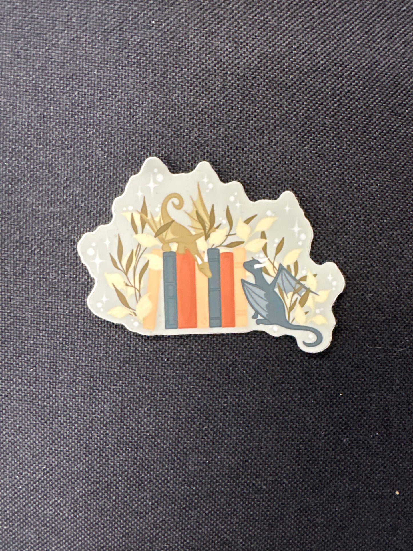 Bookish Dragon Waterproof Vinyl Sticker