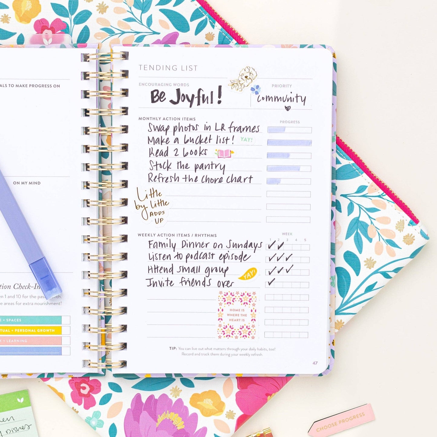 Fresh Start Daily Goal Planner® | Lilac Blooms