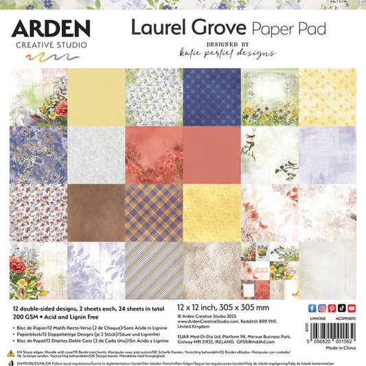 Arden Creative Studio | Laurel Grove | 12x12 Paper Pad
