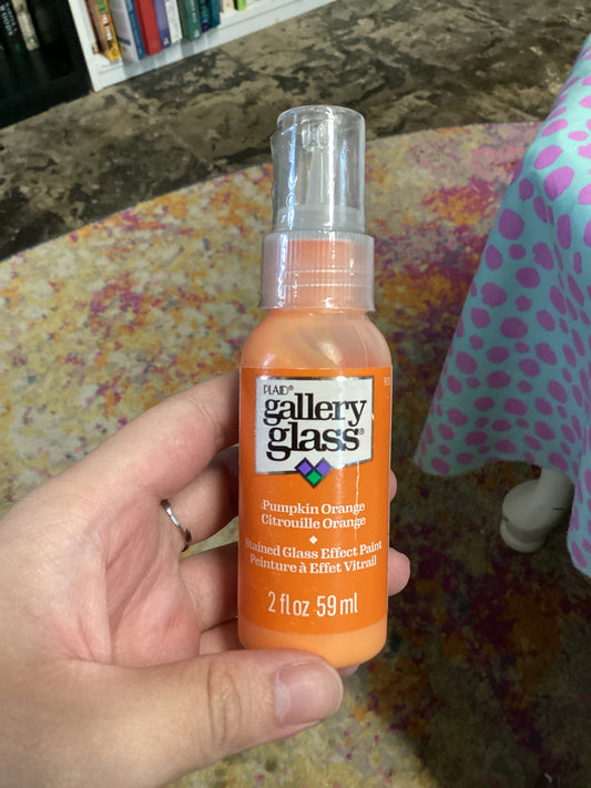 Plaid Gallery Glass | Pumpkin Orange