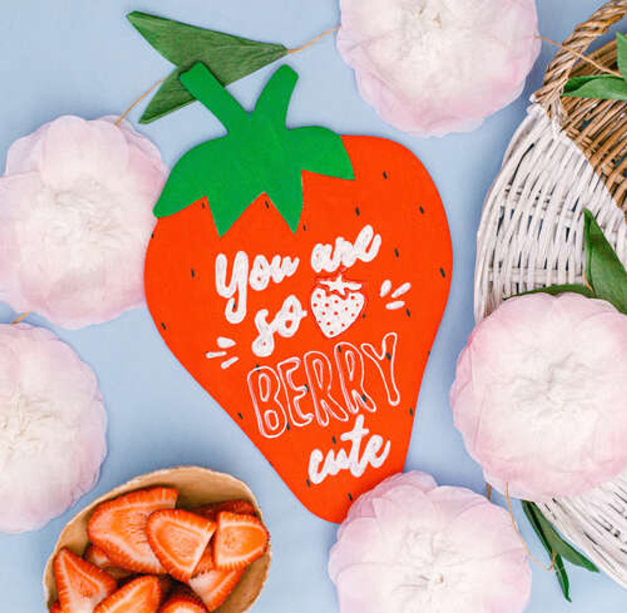 12" Wood Strawberry Cutout