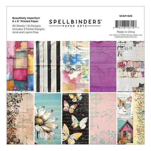 Spellbinders Paper Arts | Beautifully Imperfect | 6x6 Paper Pad