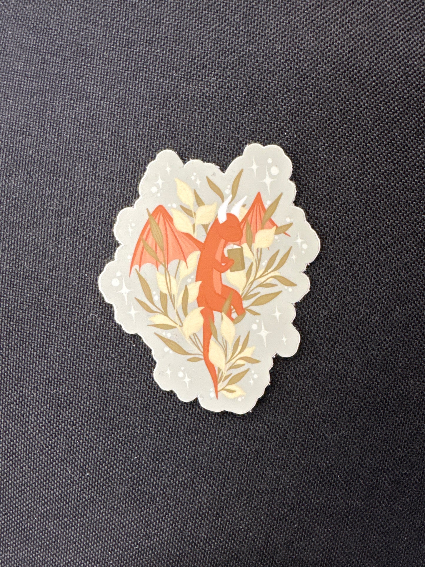 Bookish Dragon Waterproof Vinyl Sticker