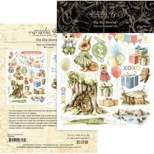 Graphic 45 Hip Hip Hooray Rub-On Transfer Set