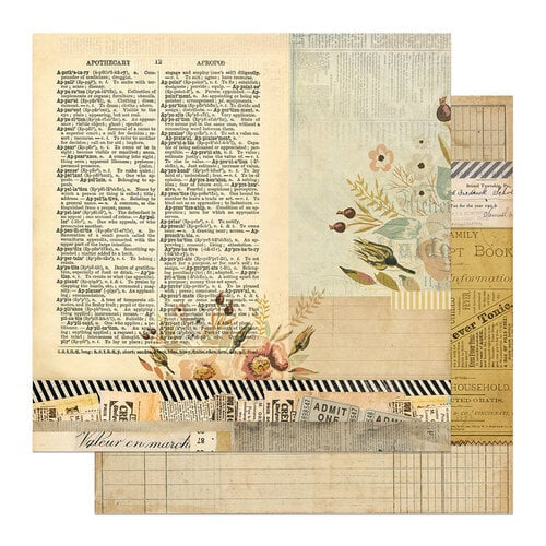 PhotoPlay | Dictionary | 12x12 Double-Sided Paper Sheet