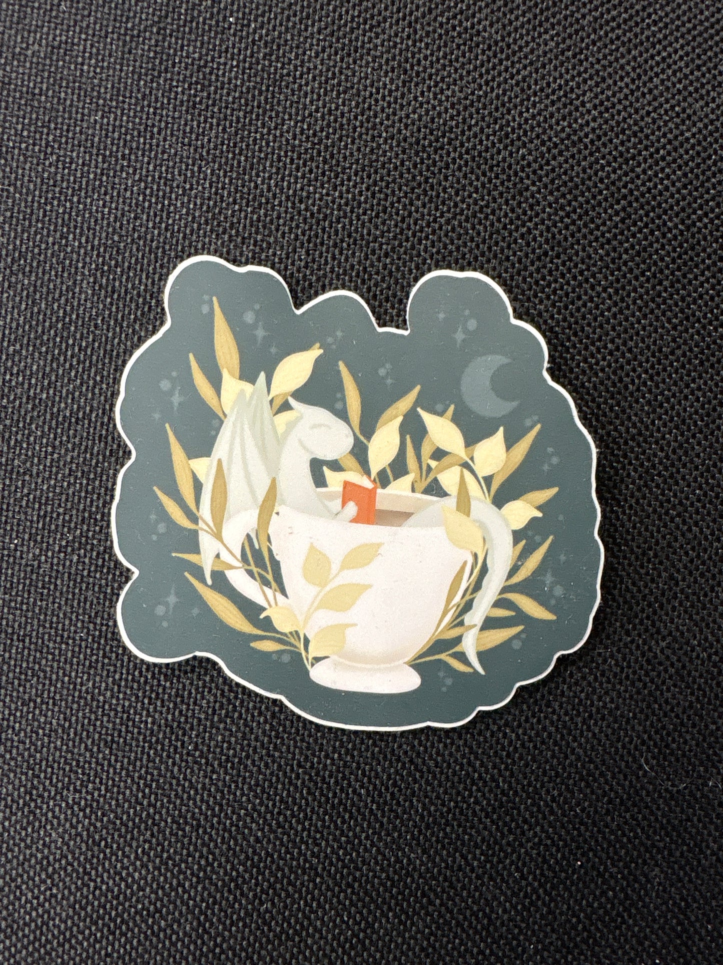 Bookish Dragon Waterproof Vinyl Sticker