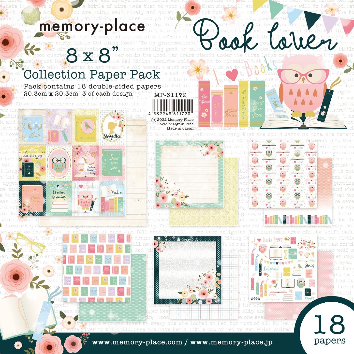 Memory-Place Collection Paper Pack - Book Lover