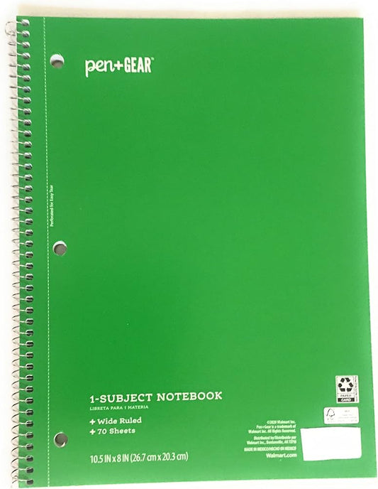 Pen + Gear Spiral Notebook - Green