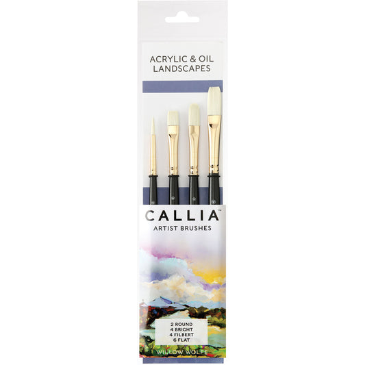 Callia - Acrylic & Oil Brushes 4pc Set