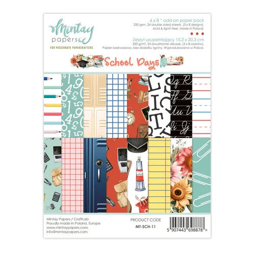 Mintay Papers | School Days | 6x8 Paper Pad