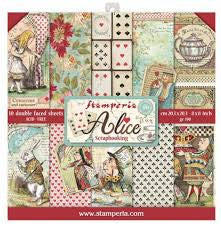 Stamperia - Alice Forever Collection - 8 x 8 Paper Pad - Alice