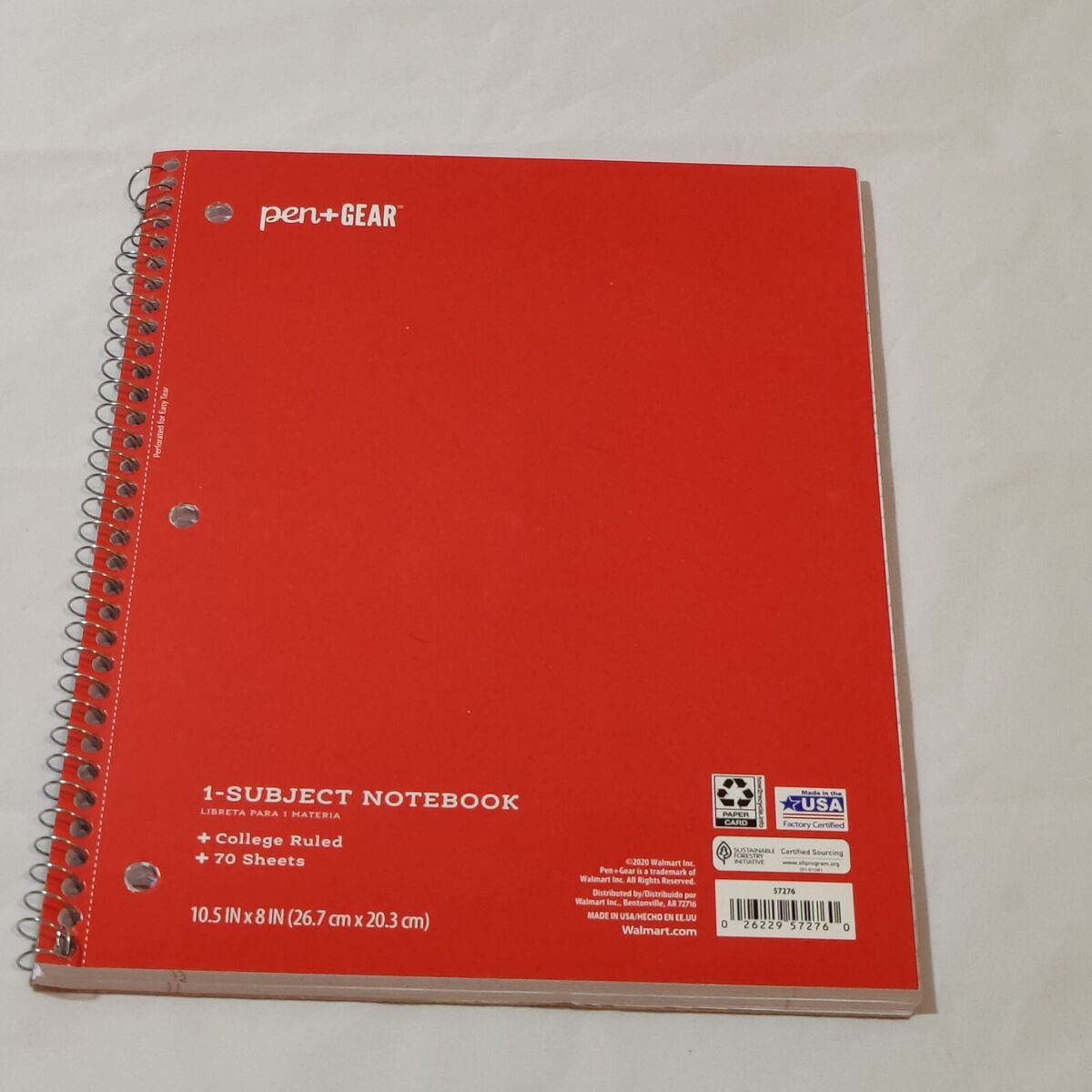 Pen + Gear Spiral Notebook - Red