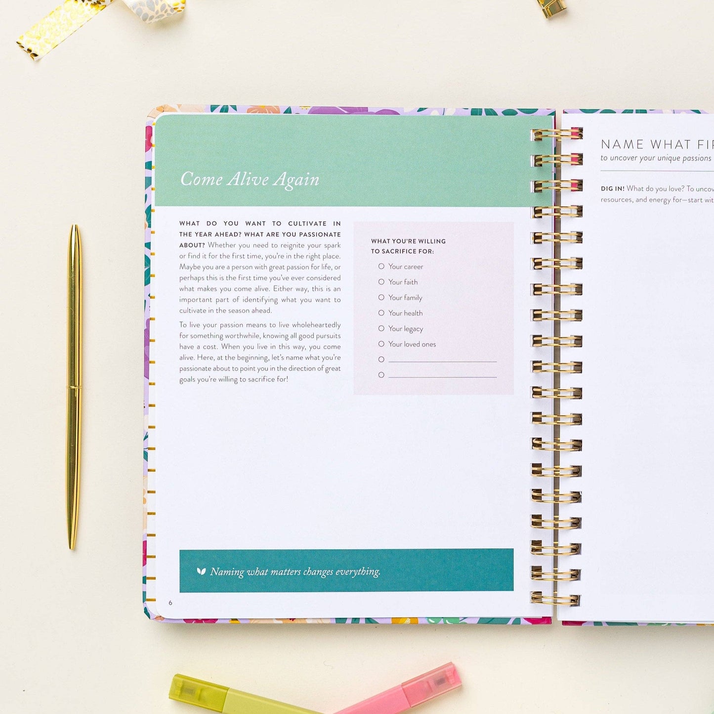 Fresh Start Weekly Goal Planner | Aloe