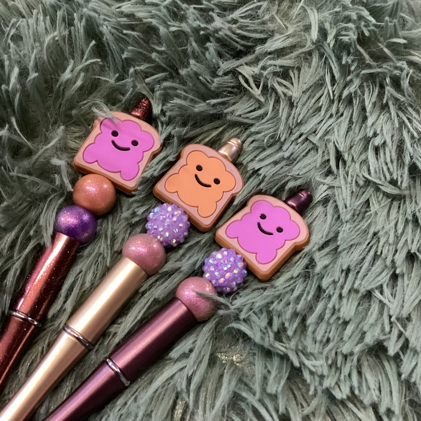 Peanut Butter & Jelly Beaded Pen