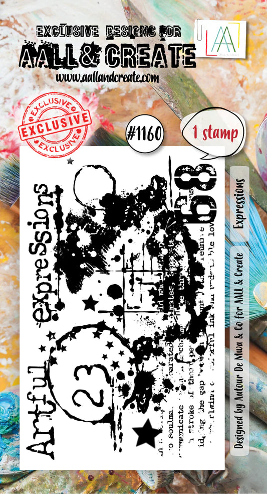 AALL & Create #1160 - A8 Stamp Set - Expressions