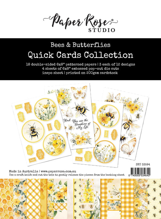 BEES & BUTTERFLIES 6X8" QUICK CARDS COLLECTION