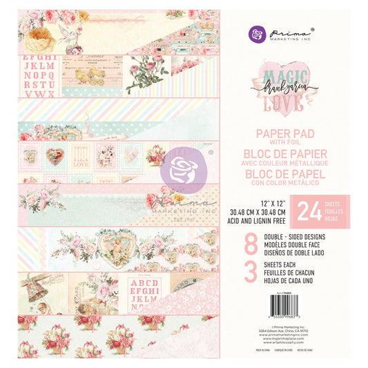 Magic Love Collection 12x12 Paper Pad - 24 sheets w/ foil details
MAGIC LOVE COLLECTION 12×12 PAPER PAD – 24 SHEETS W/ FOIL DETAILS