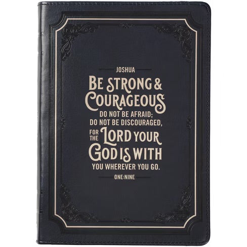 Joshua 1:9 Faux Leather Journal