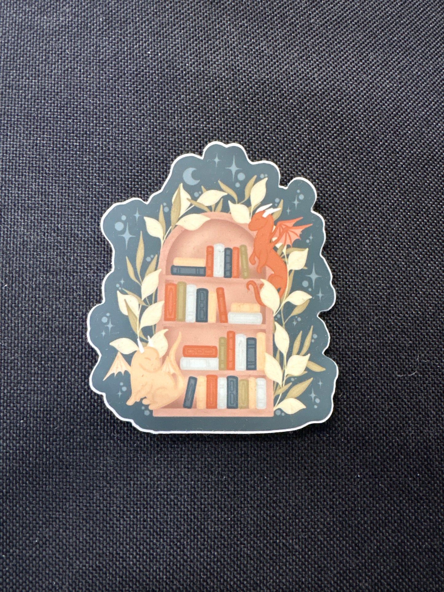 Bookish Dragon Waterproof Vinyl Sticker