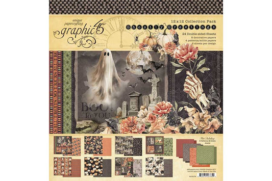 Graphic 45 Ghostly Greetings 12x12 Paper Pad