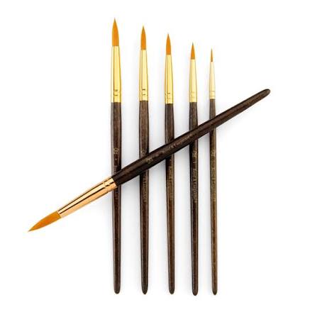 Royal & Langnickel - Gold Taklon Round 6-Piece Brush Set