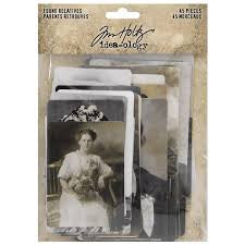 Idea-Ology Found Relative Vintage Portraits Set from Tim Holtz
