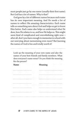 A Kid's Guide to the Names of Jesus