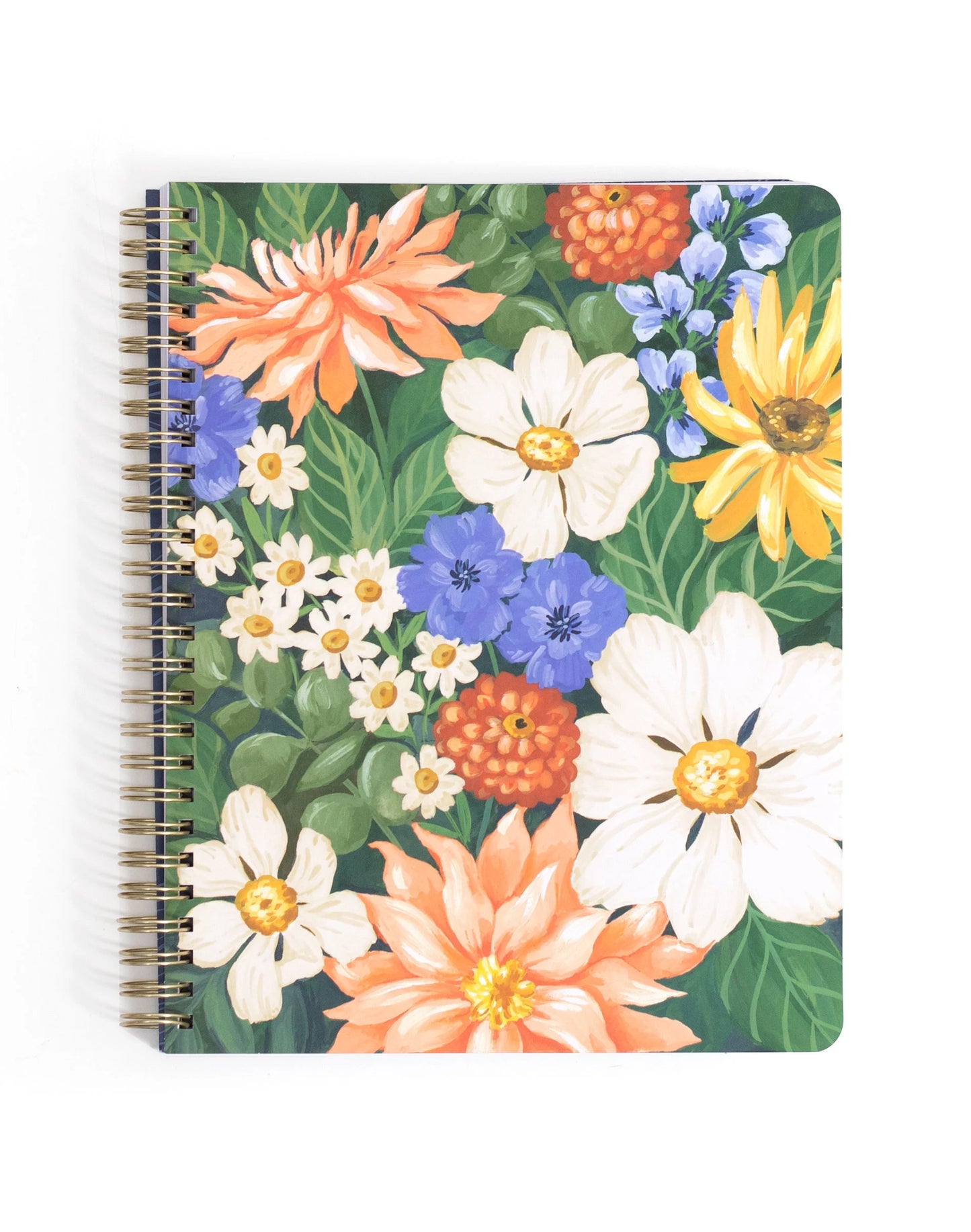 Icanoe2 Cottage Flower Spiral Lined Notebook