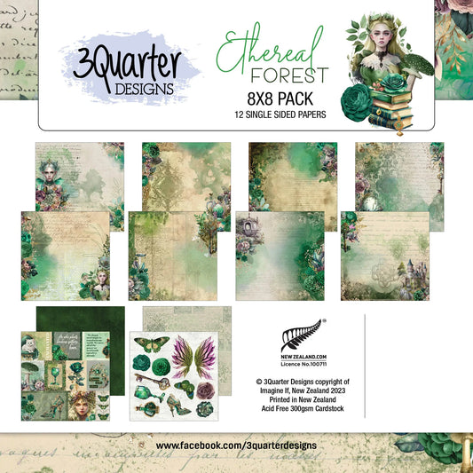 3 Quarter Designs | Ethereal Forest | 8x8 Paper Pack Collection