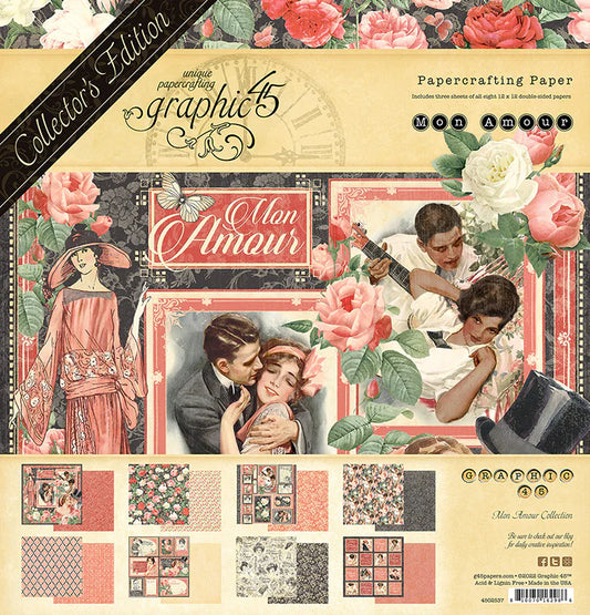 Graphic 45 | Mon Amour Collection | 12x12 Paper Pad