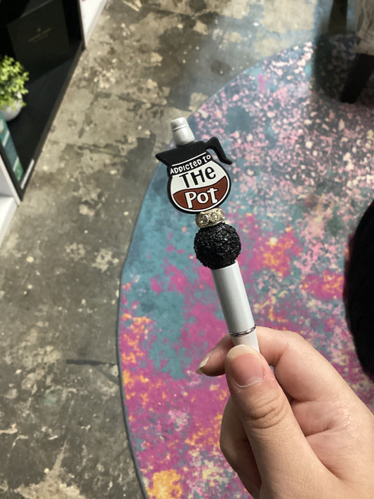 Coffee Pot Beaded Pen