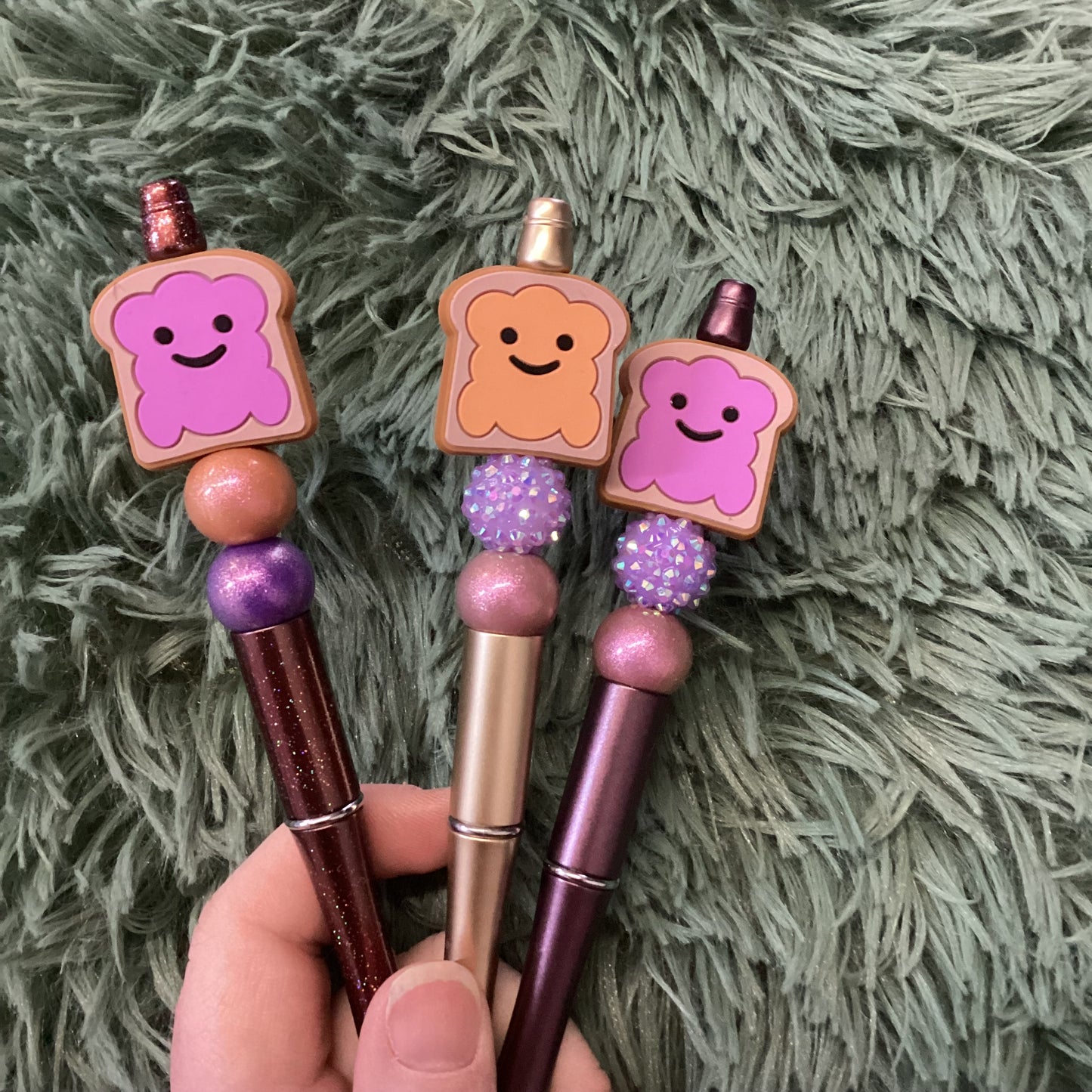 Peanut Butter & Jelly Beaded Pen