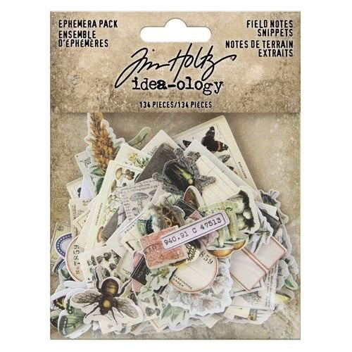 Tim Holtz Idea-ology FIELD NOTES SNIPPETS Ephemera