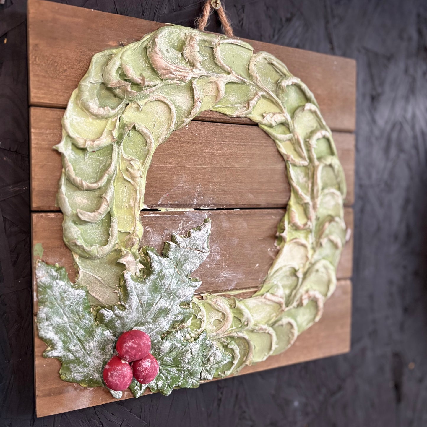 Mixed Media Christmas Wreath