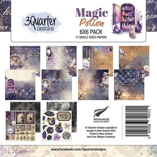 3 Quarter Designs | Magic Potion | 6x6 Single Sided Paper Pack