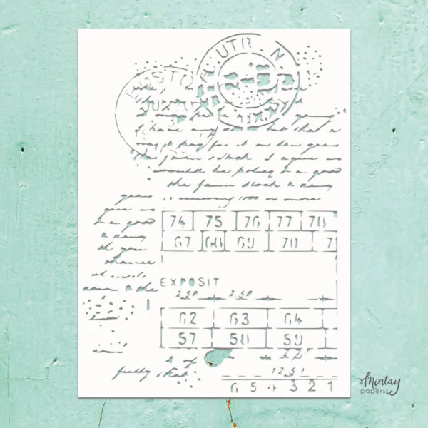 MINTAY PAPERS - MINTAY KREATIVA - 6 X 8 STENCIL - MIXED 1