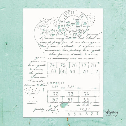 MINTAY PAPERS - MINTAY KREATIVA - 6 X 8 STENCIL - MIXED 1