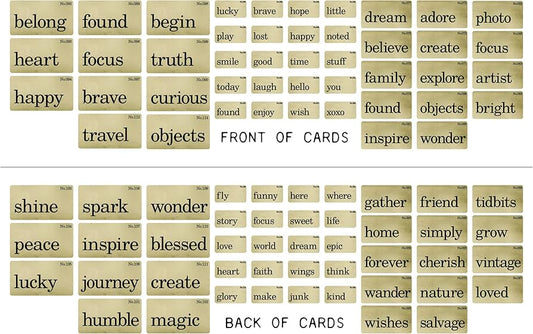 Tim Holtz - Advantus Idea-Ology Double-Sided Flashcards 45/Pkg Art Craft, White