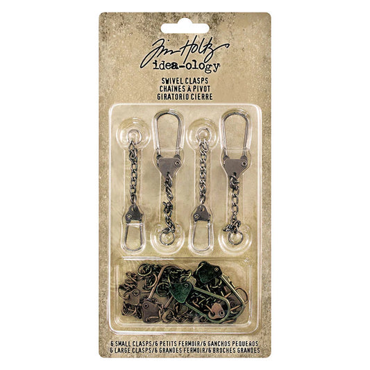 Tim Holtz idea-ology SWIVEL CLASPS Hardware Metal Jewelry