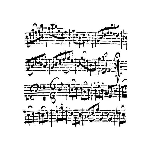 The Creative Workshop 6x6 Stencil - Mini Sheet Music