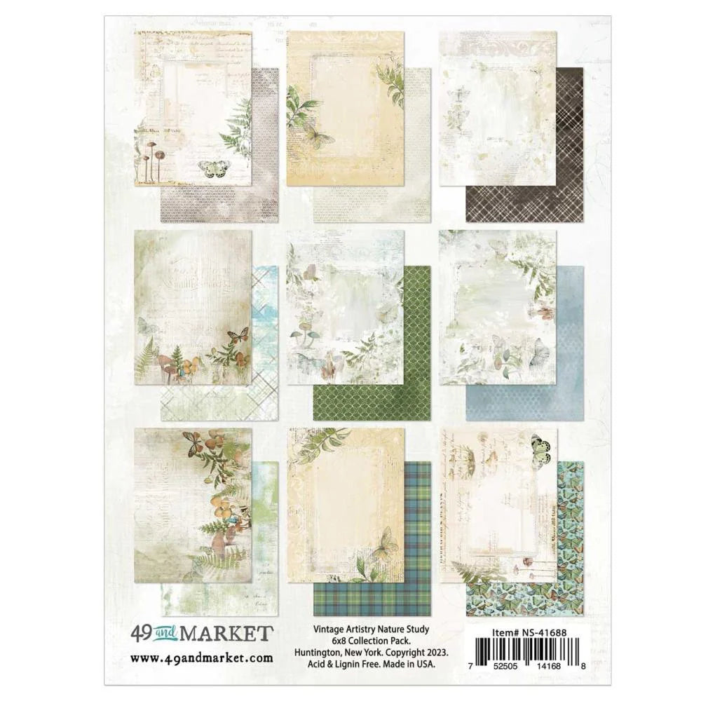 49 And Market Vintage Artistry Nature Study 6 X 8 Collection Pack