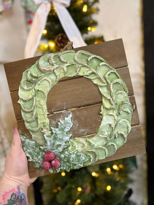Mixed Media Christmas Wreath