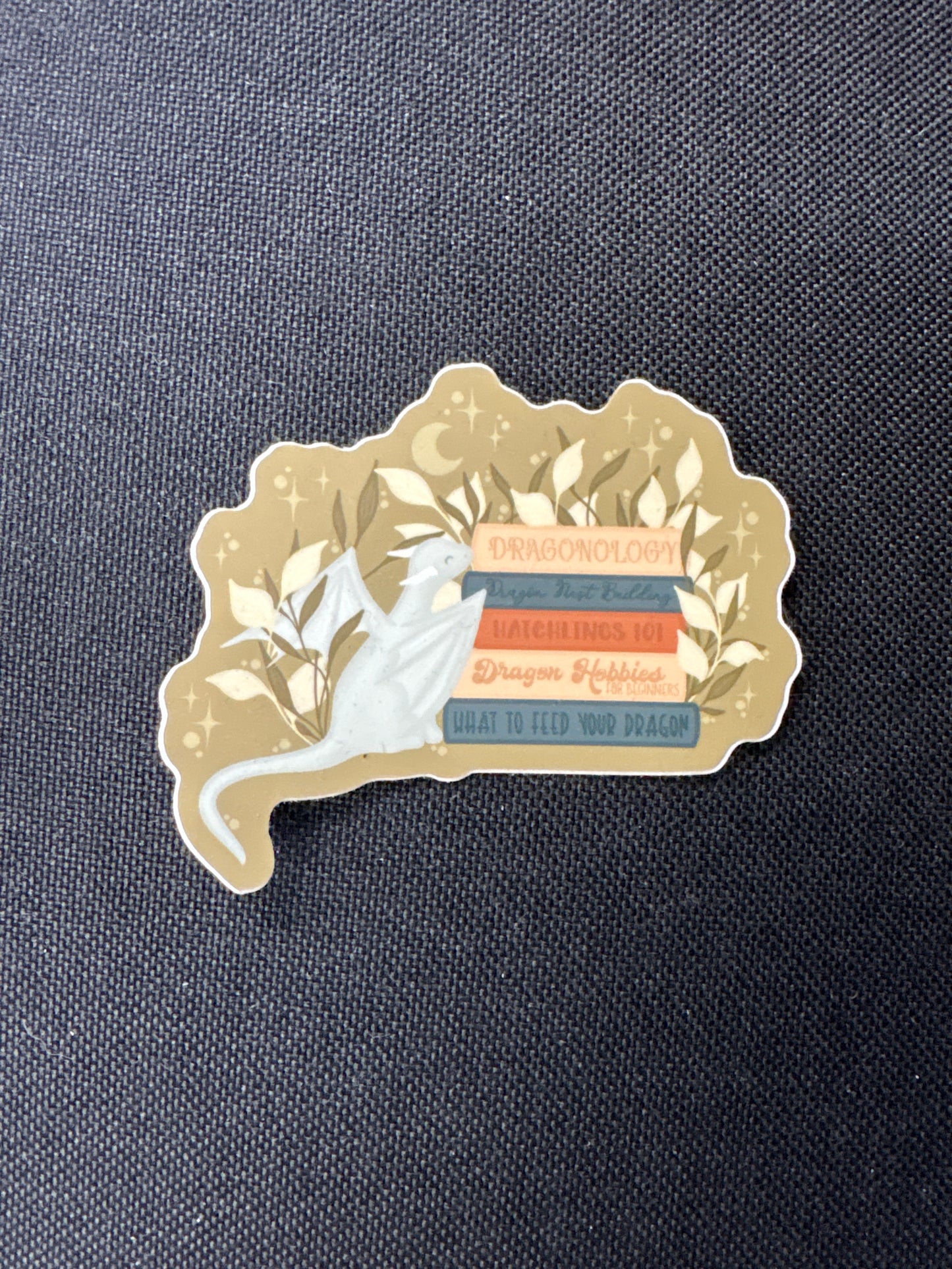 Bookish Dragon Waterproof Vinyl Sticker