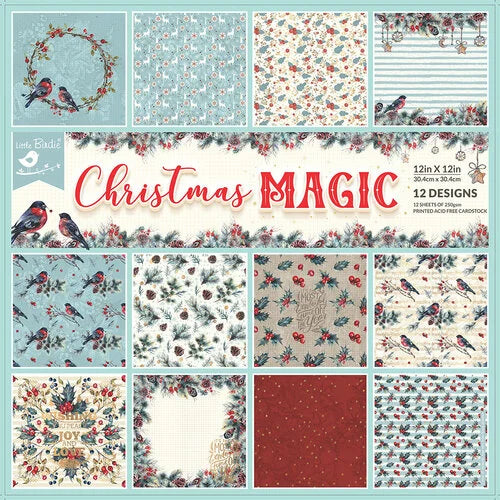 Little Birdie | Christmas Magic | 12x12 Cardstock Paper Pack