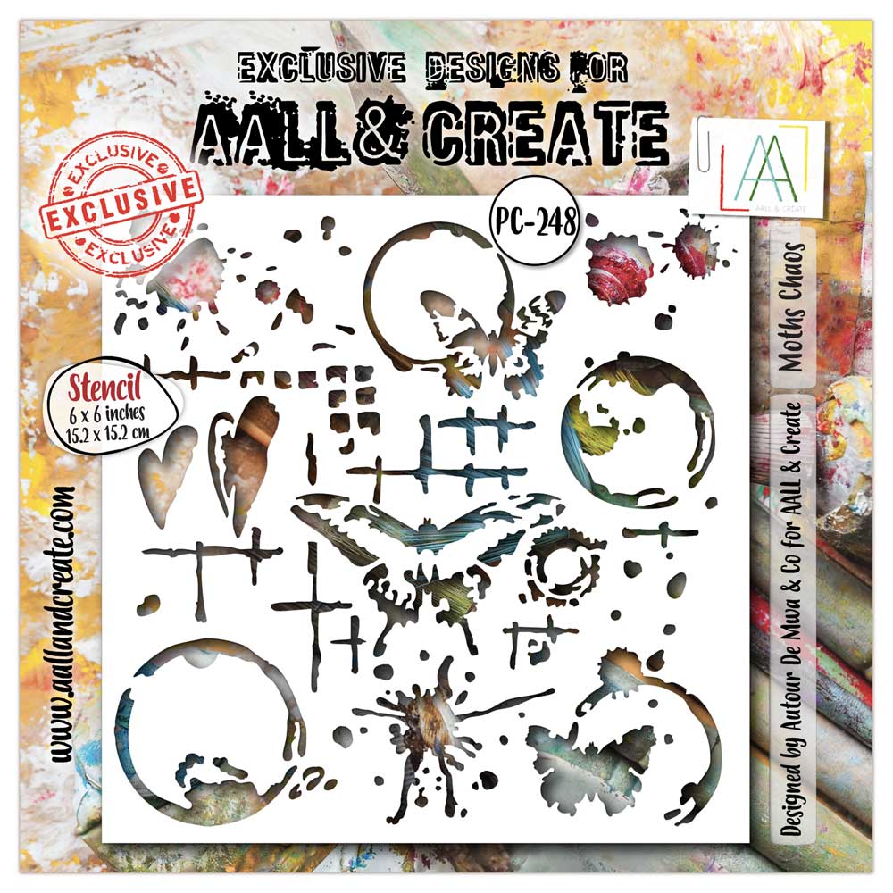 AALL & Create Stencil - Moths Chaos [PC-248]l