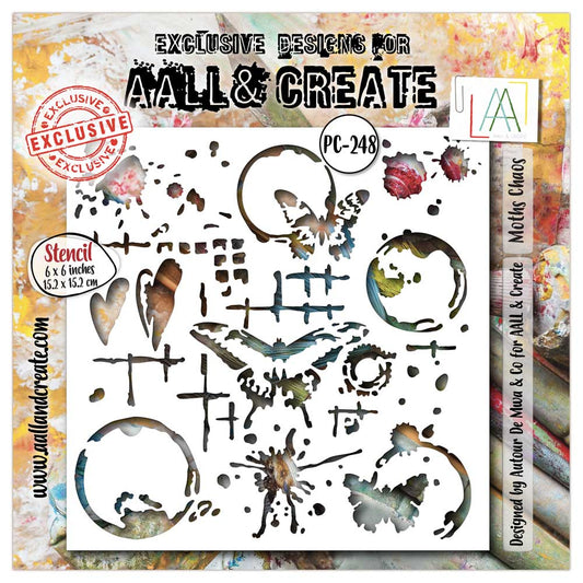 AALL & Create Stencil - Moths Chaos [PC-248]l