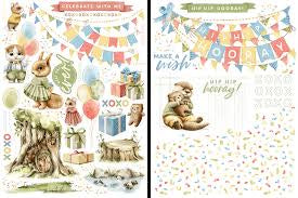 Graphic 45 Hip Hip Hooray Rub-On Transfer Set