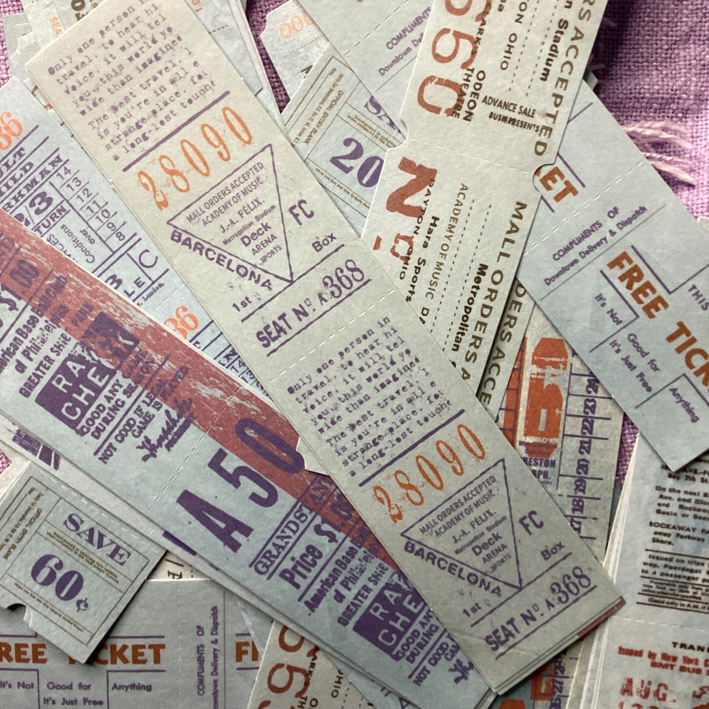 Ticket Sticker Strips