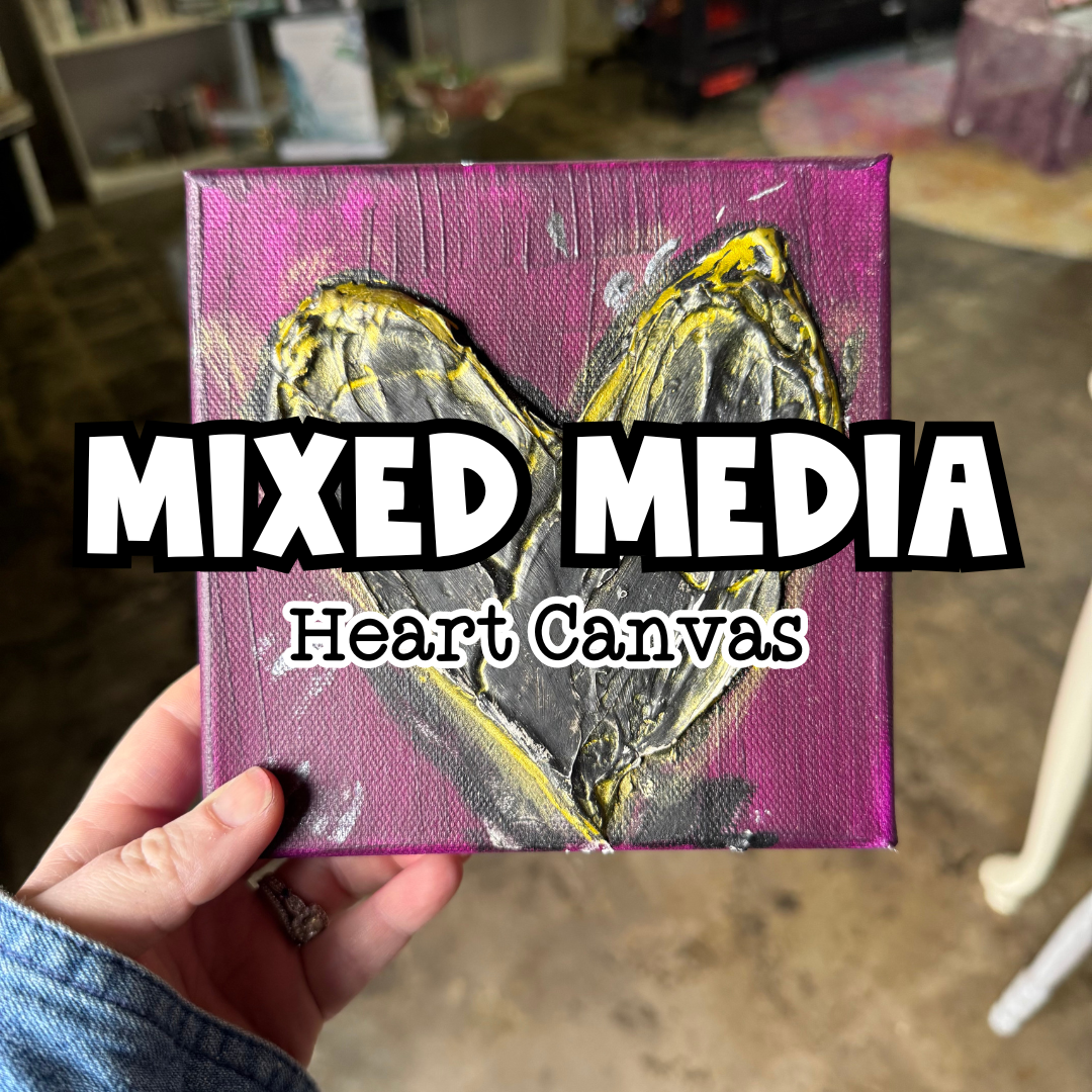 Mixed Media Heart Canvas