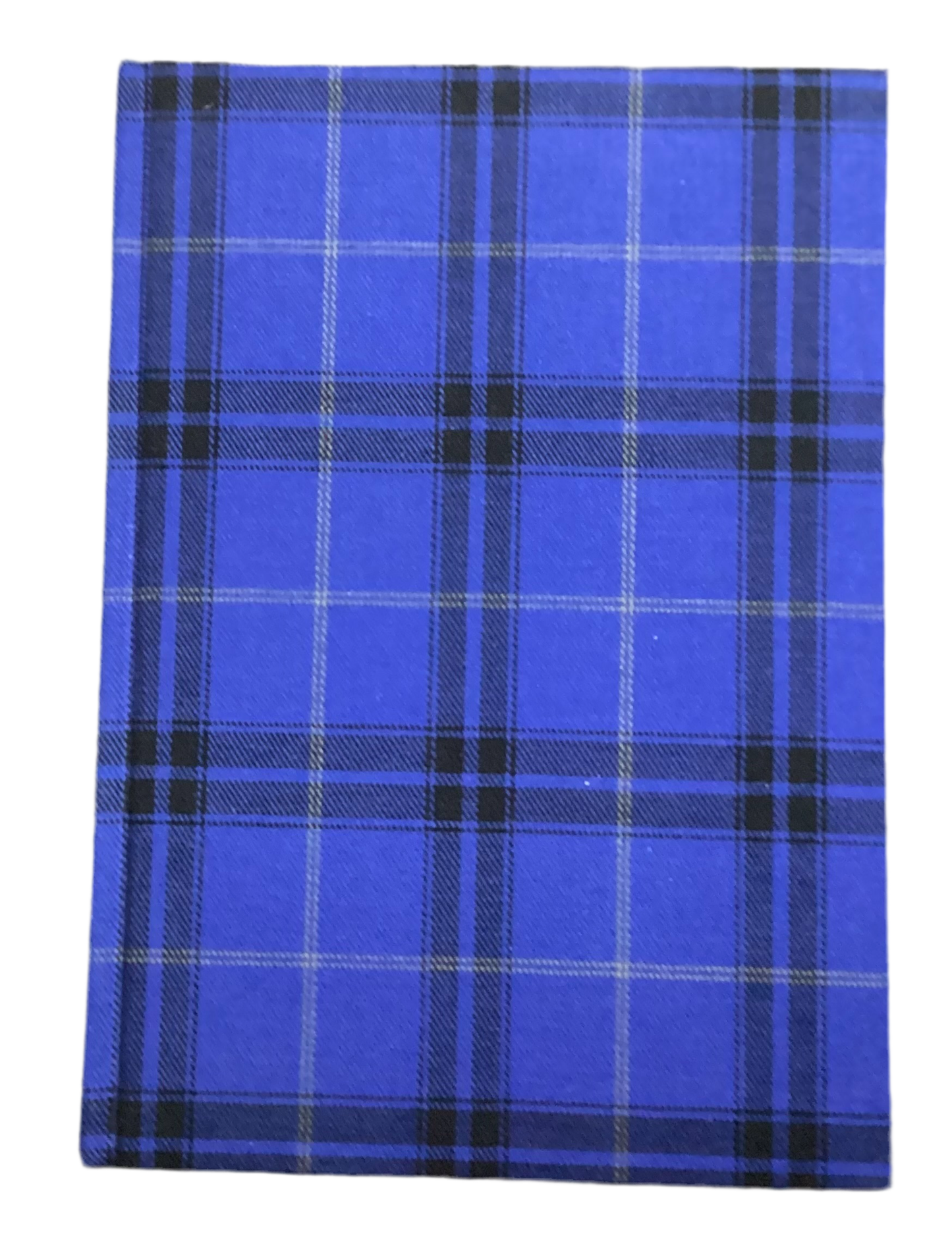 Flannel Fabric Lined Notebook - Blue